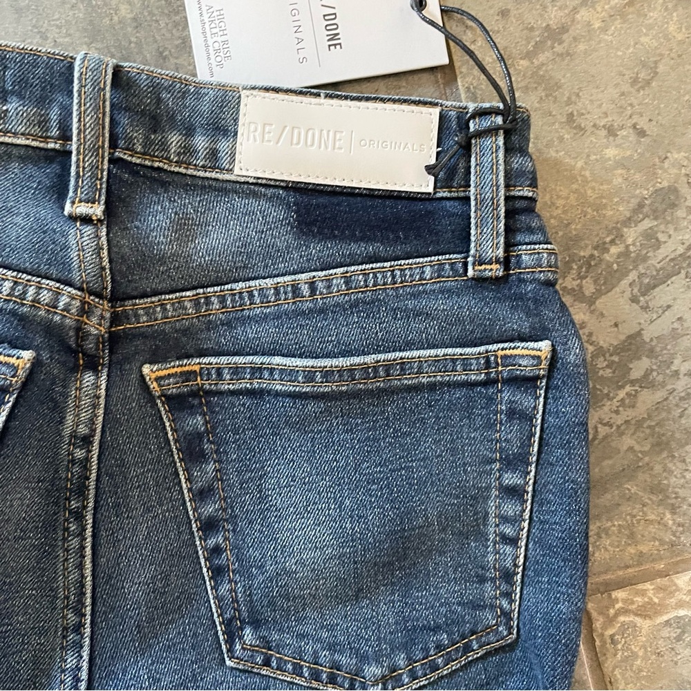 NWT ‎ RE/DONE 90's High  Rise Ankle Crop Jeans $265 - Picture 6 of 6